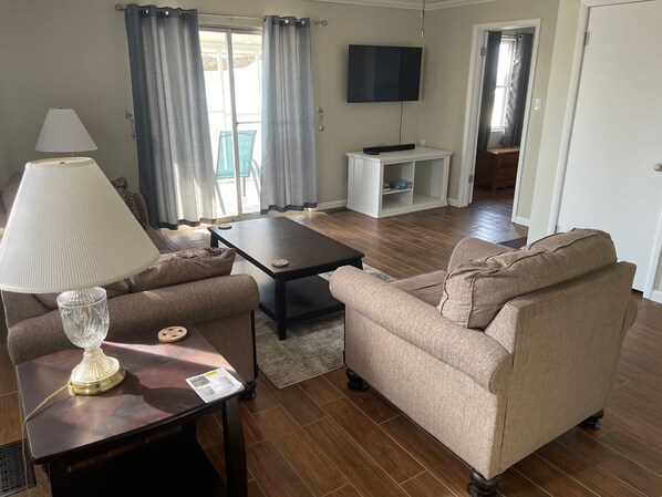 TV, books, video library