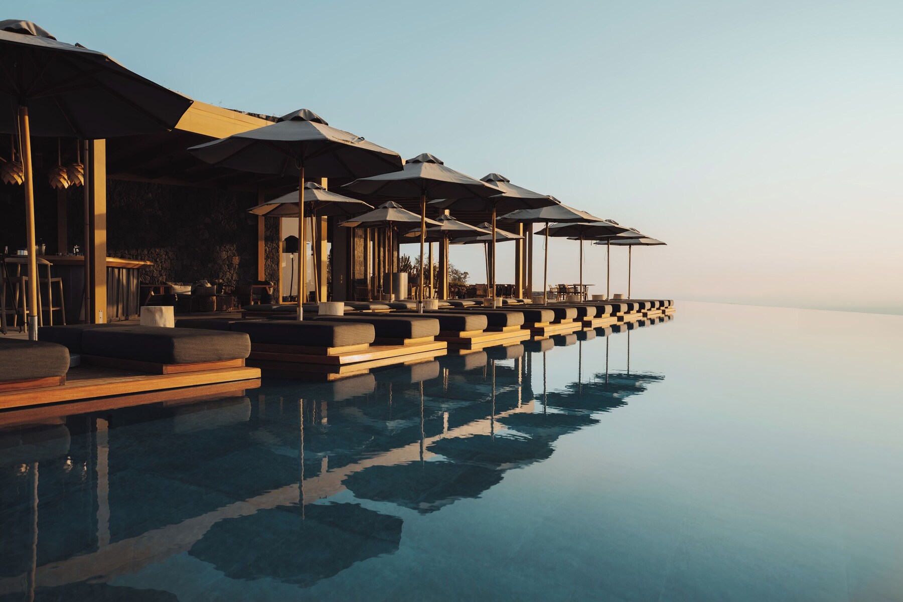 Indoor pool, outdoor pool, sun loungers