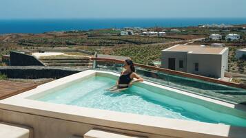 Junior Suite, Sea View (with Hot Tub) | 1 bedroom, minibar, in-room safe, desk