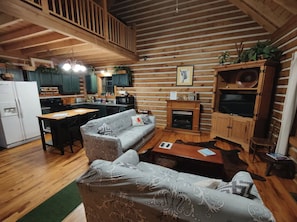 Smart TV, fireplace