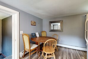 Dining - Riverfront studio with river view, full kitchen, & free WiFi (Proctorsville)