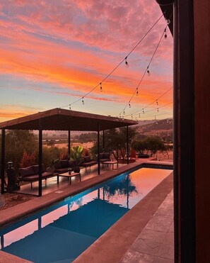 Outdoor pool, a heated pool