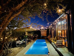 Outdoor pool, a heated pool