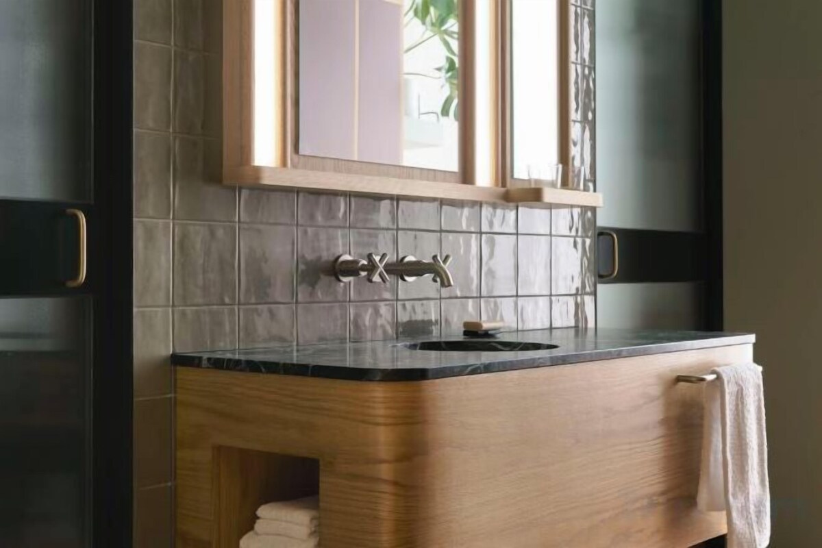 Designer toiletries, hair dryer, bathrobes, towels