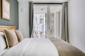 1 室のベッドルーム、アイロン / アイロン台、WiFi、ベッドシーツ