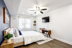 2 bedrooms, iron/ironing board, WiFi, bed sheets