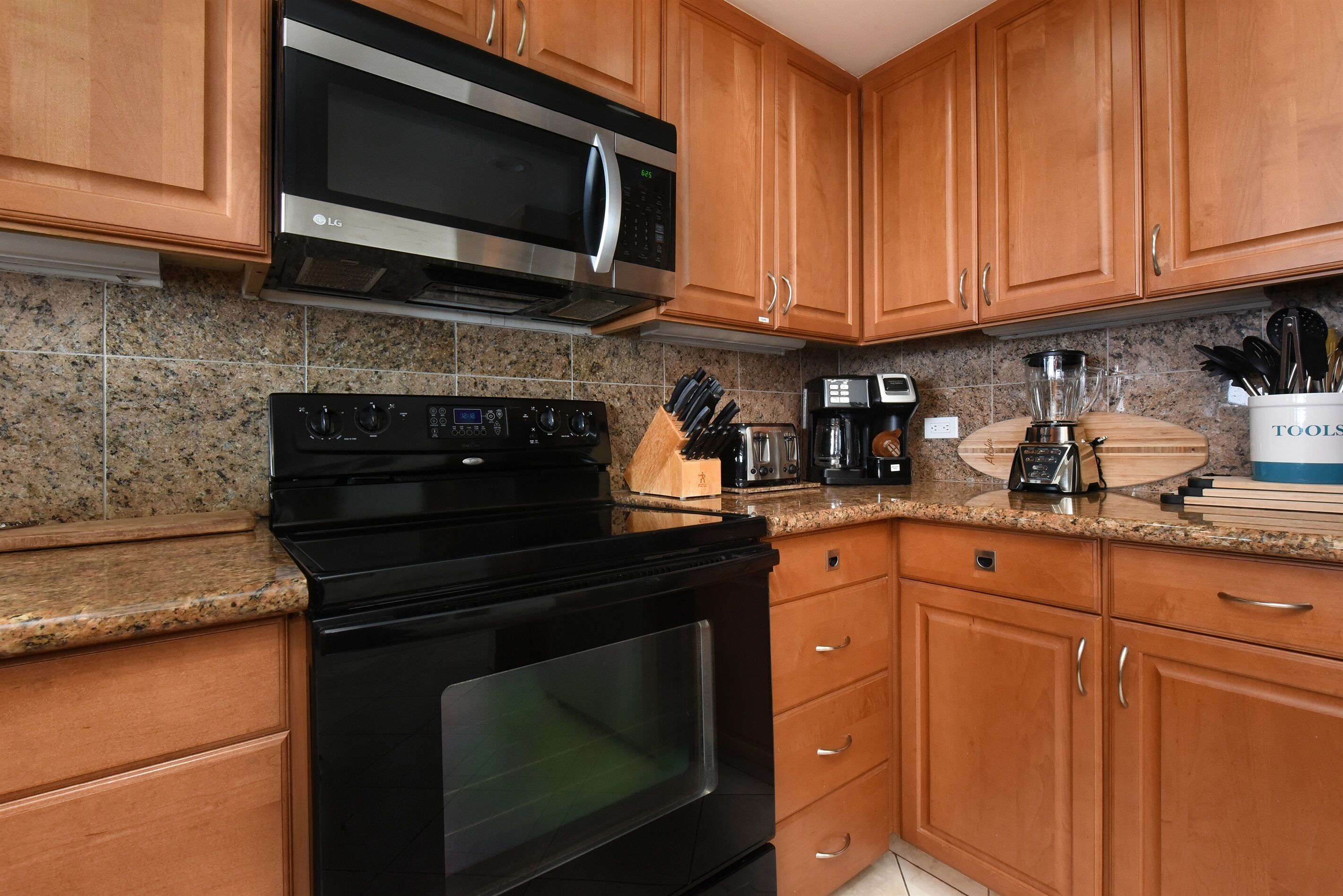 Microwave, oven, stovetop, dishwasher