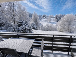 Outdoor dining - Cozy apartment near slopes, 3*, capacity 6, with WIFI (La Clusaz)
