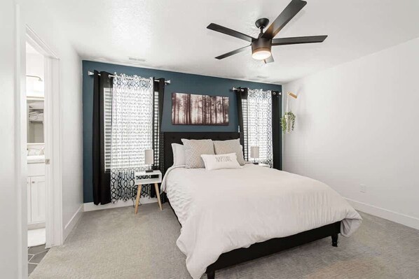 3 bedrooms, iron/ironing board, travel cot, WiFi