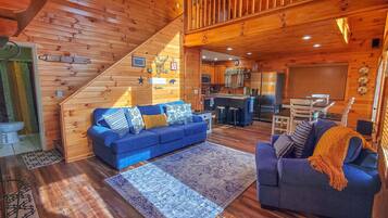 Smart TV, fireplace, table football, ping pong