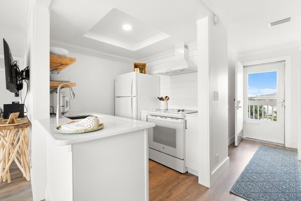 Apartment, 1 Schlafzimmer | Eigene Küche | Kühlschrank, Ofen, Wasserkocher mit Kaffee-/Teezubehör, Toaster