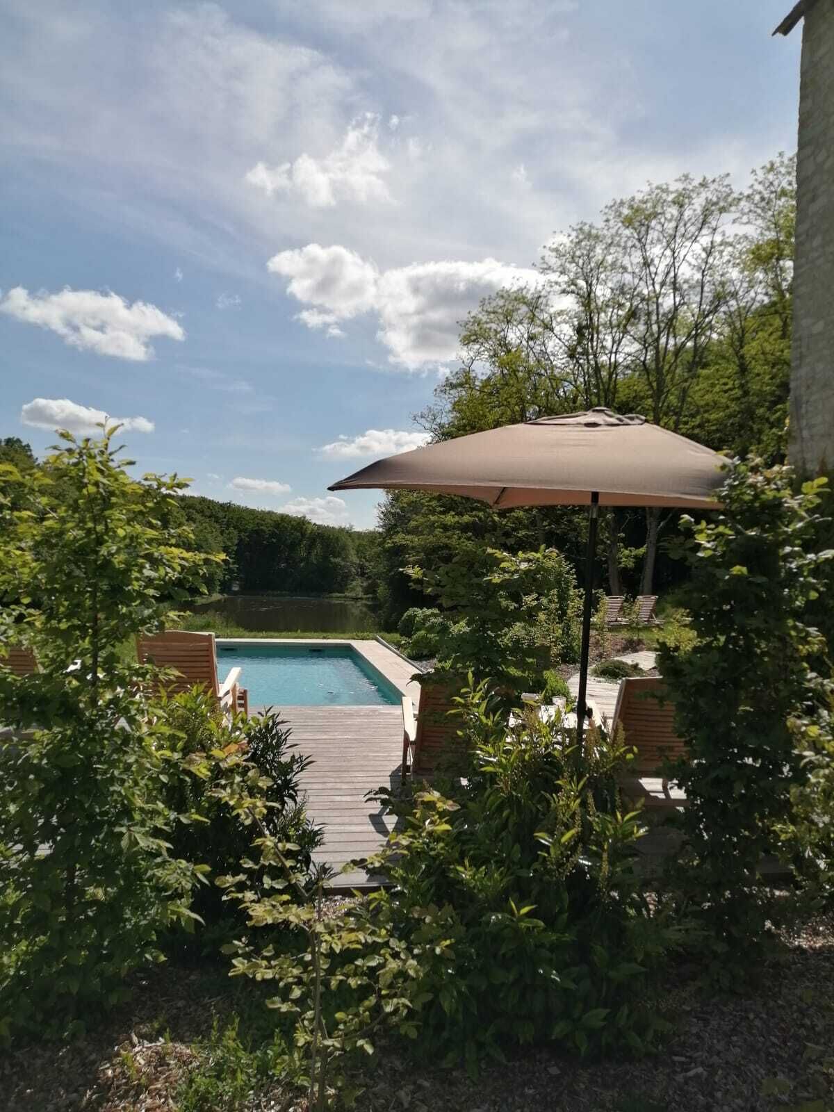 Piscine extérieure, piscine chauffée