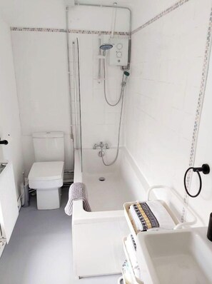 Combined shower/tub, hair dryer, towels, toilet paper - Self contained cosy cottage, backs onto taff trail (Merthyr Tydfil)