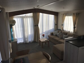 TV, fireplace, DVD player, video library