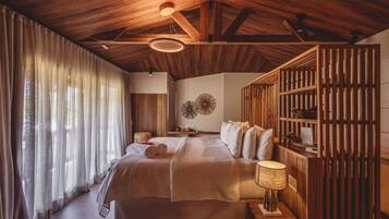 Quarto luxo, 1 quarto, vista para a montanha | 1 quarto, roupas de cama premium, camas com colchões pillow-top