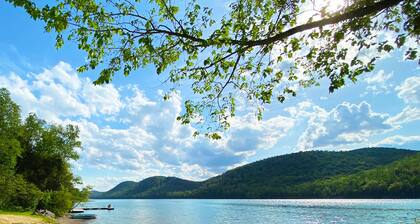 3-Acres Adirondack Cabin: private beach, sauna room, pool table