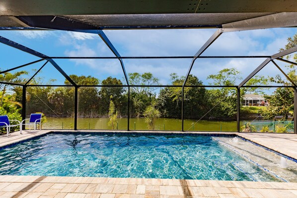 Outdoor pool, a heated pool