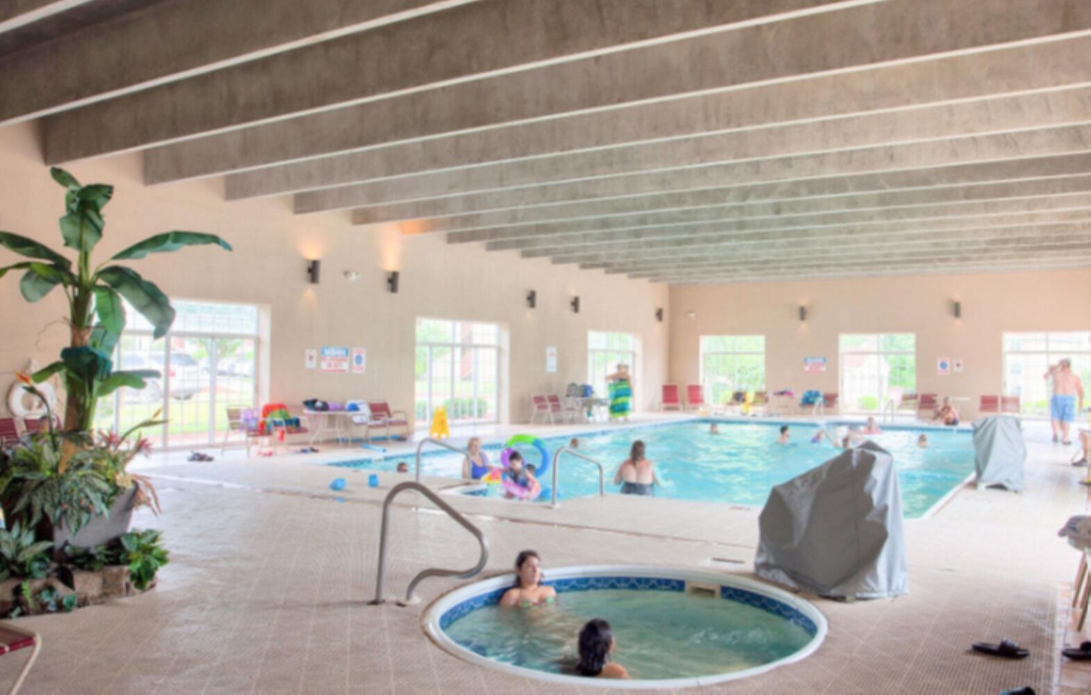 Indoor pool, a heated pool