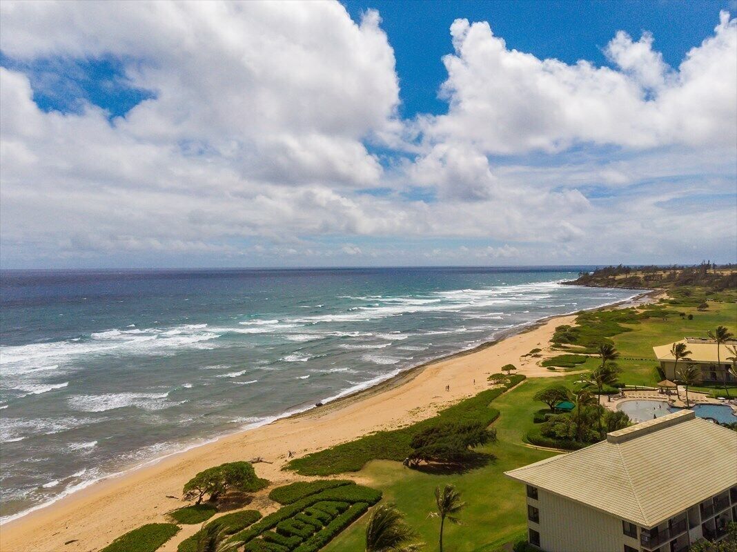 On the beach, beach towels