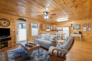 TV, fireplace, DVD player