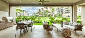 Outdoor dining - K L V R presents the Beautiful Ground floor Villa LUANA Honua Kai  (Lahaina)