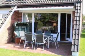 Outdoor dining - Wiesenhüs - Holiday home Wiesenhüs, 120sqm for up to 6 persons (Sylt)