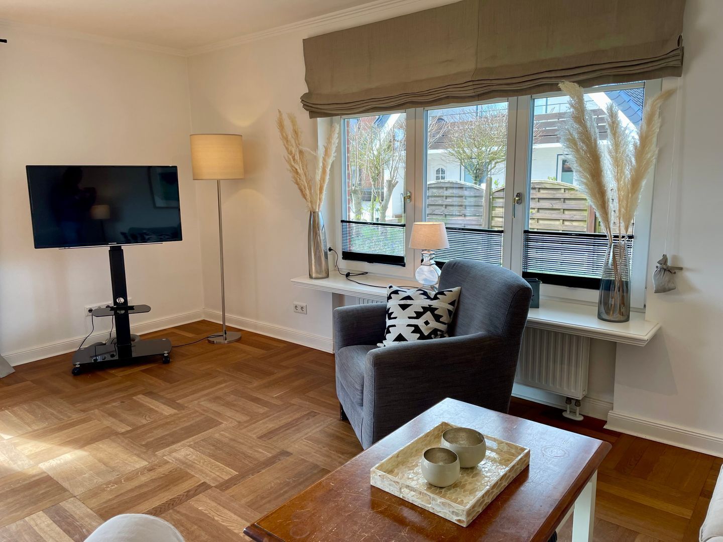 Televisión, reproductor de DVD y estéreo 