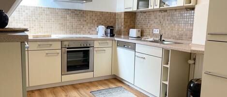 Fridge, oven, stovetop, dishwasher