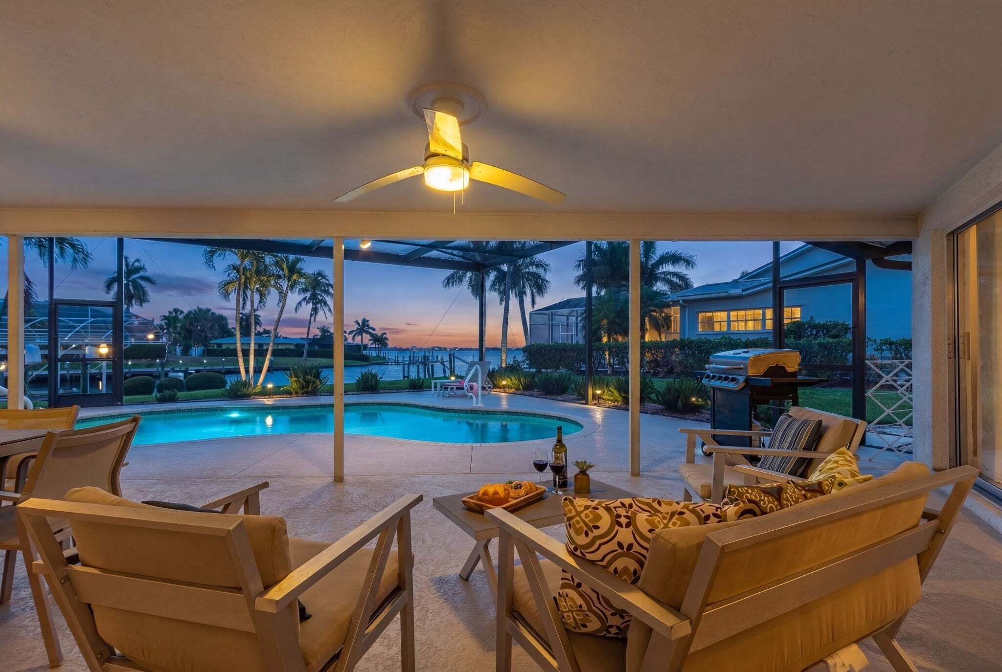 A heated pool