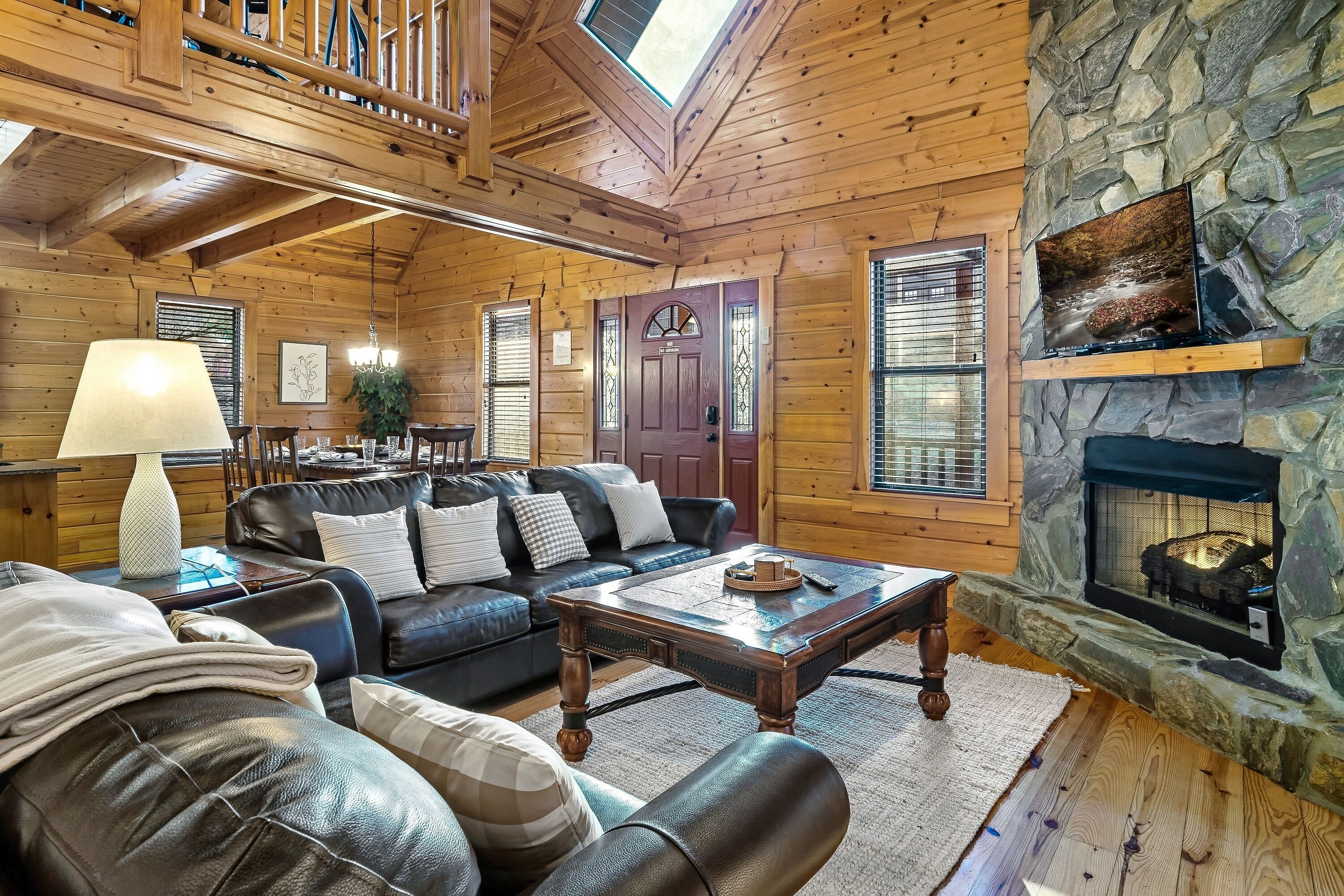 Smart TV, fireplace, DVD player