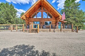 Exterior - Chic Fairplay Cabin with Deck & Mountain Views! (Fairplay)
