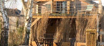 Wooden chalet in Hasnon, tranquility and comfort with terrace and garden