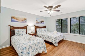 2 bedrooms, iron/ironing board, travel cot, WiFi