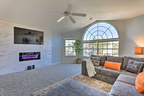 TV, fireplace - < 8 Mi to Disney: Getaway w/ Deck in Kissimmee! (Kissimmee)