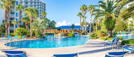 Outdoor pool, a heated pool