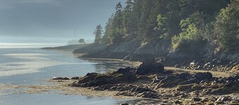 The Boathouse overlooking Green's Point Lighthouse and Passamaquoddy Bay