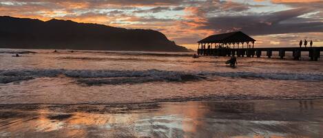Am Strand, Liegestühle, Strandtücher