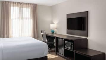 Blackout curtains, soundproofing, iron/ironing board