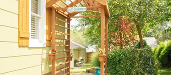 Cozy little house blocks from the Park & Fair Grounds.  EV Charger equipped. 