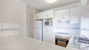 Fridge, oven, stovetop, highchair