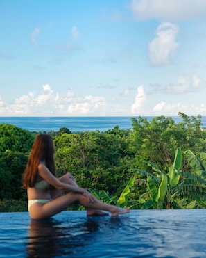 Outdoor pool - Tiny house on an acre with ocean view and private infinity pool. (Vieques)