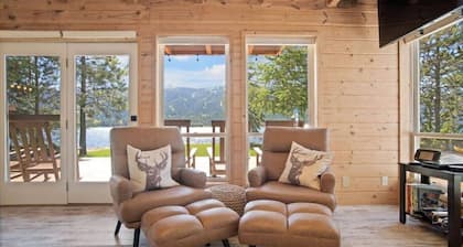 New! Modern Cabin w/fireplace/hot tub/sleeps 12
