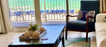 Front Beach Condo over looking the beautiful beach from our private Balcony!