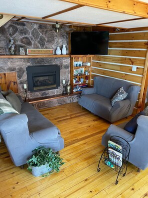 TV connectée, cheminée