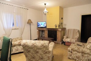 Télévision, cheminée