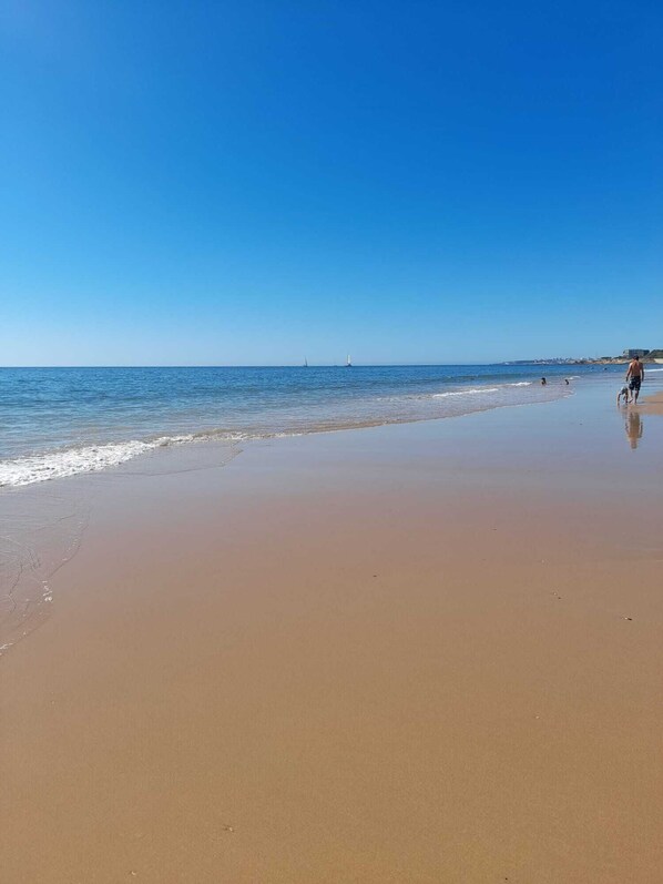 Sur la plage, chaise longue, serviettes de plage