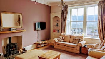 Smart TV, chimenea, videojuegos y reproductor de DVD