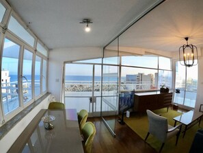 Design Penthouse | Living area | 43-inch Smart TV with digital channels, TV, Netflix - 1-80 Collection Penthouse by TrulyCyprus (Limassol)