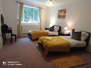 2 bedrooms, desk, iron/ironing board, travel cot