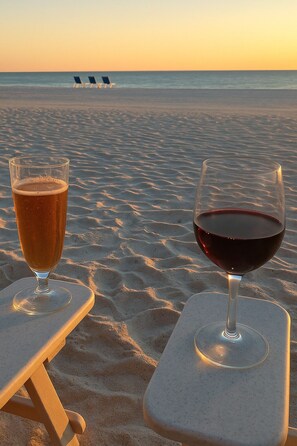 Liggestole, badehåndklæder